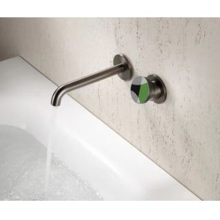 Смеситель для раковины встраиваемый Bronze de Luxe 9007GM-G, графит/зеленый